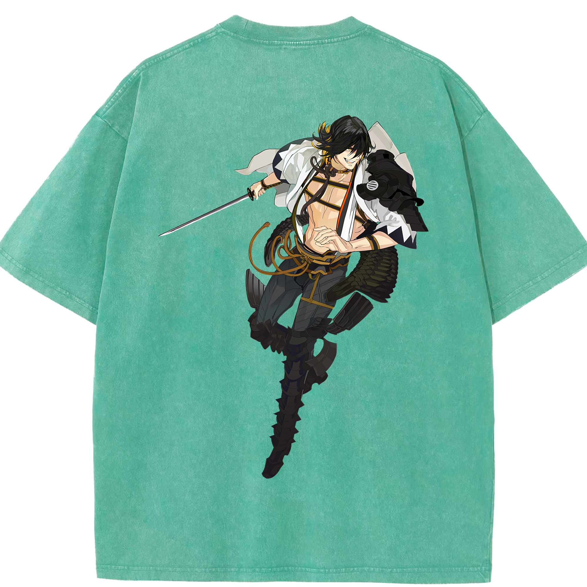 （画像用） 刀剣乱舞 Touken Ranbu 綿100% ヴィンテージ風 半袖Tシャツ（背面プリント）